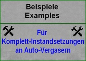 Reparatur-Beispiele: Automobilvergaser